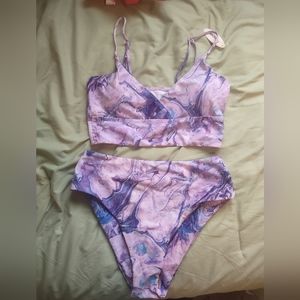 Brand New Marple Purple High Waisted Two Piece Swimsuit 👙♥️